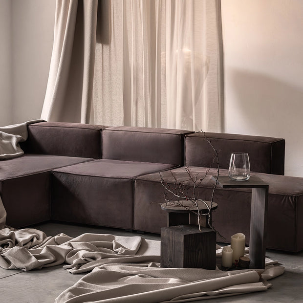 Canapea NOLA cu Memorie L - MATT VELVETT 29 MOCCA