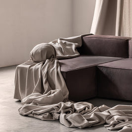 Canapea NOLA cu Memorie L - MATT VELVETT 29 MOCCA
