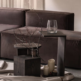 Canapea NOLA cu Memorie L - MATT VELVETT 29 MOCCA