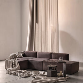 Canapea NOLA cu Memorie L - MATT VELVETT 29 MOCCA