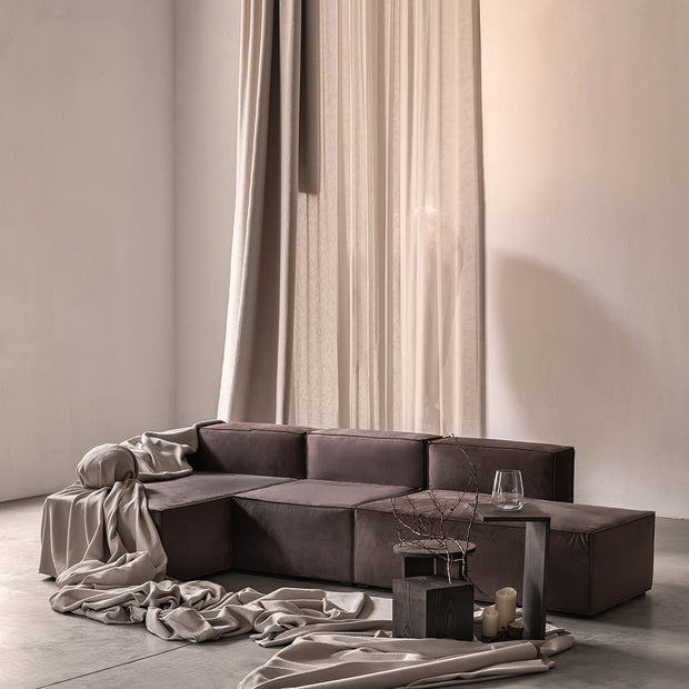 Canapea NOLA cu Memorie L - MATT VELVETT 29 MOCCA